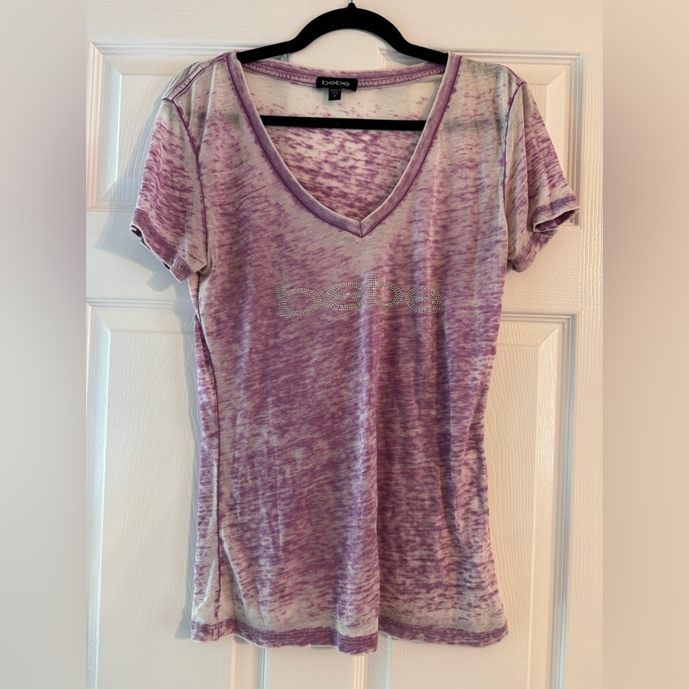 Bebe Lavender Short Sleeve Tee